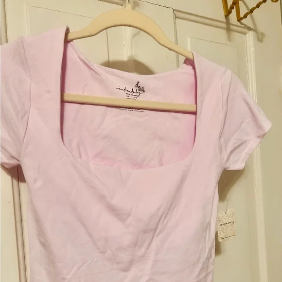 Free People Clean Lines Sunfade Baby Scoop Neck Tee - Picture 4 of 4